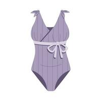 elegante costume da bagno femminile isolato su sfondo bianco. vettore