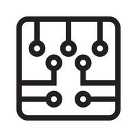 circuito tavola semiconduttori o elettronico circuito linea arte icona per applicazioni e siti web vettore