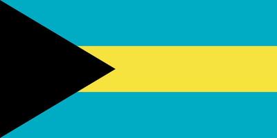 Bahamas nazionale bandiera con ufficiale colori. vettore