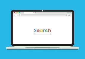 tre del browser finestra e ricerca sbarra, del browser nel piatto stile per sito web vettore
