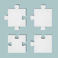 puzzle pezzi icona con carta tagliare stile per attività commerciale concetti, modelli, disposizione, infografica. vettore