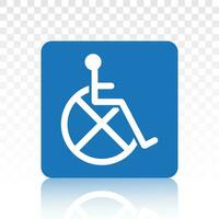 sedie a rotelle, portatori di handicap accesso segni o piatto simbolo icone per siti web e Stampa vettore