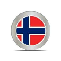 il nazionale bandiera di Norvegia è isolato nel ufficiale colori. vettore
