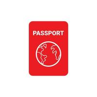 semplice rosso passaporto vettore design.
