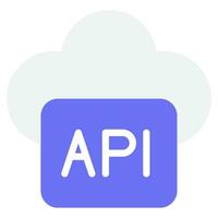 icona API cloud cloud vettore