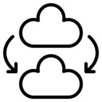 nube migrazione icona vettore