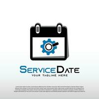 meccanico logo con Servizi Data concetto, riparazione icona, illustrazione elemento-vettore vettore