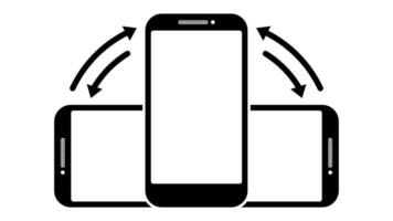 ruotare inteligente Telefono icona su un' bianca sfondo. piatto disegno, mobile vettore illustrazione elementi per siti web o mobile applicazioni.