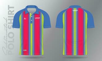 sublimazione polo camicia modello modello design per badminton maglia, tennis, calcio, calcio o sport uniforme vettore