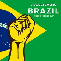 piatto design vettore 7 de setembro brasile indipendenza giorno illustrazione