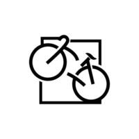 bicicletta logo, semplice minimalista disegno, sport trasporto vettore, illustrazione silhouette modello vettore