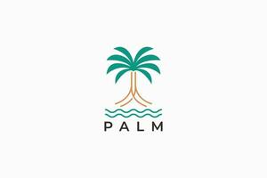 logo palma albero oasi deserto arabo naturale natura astratto cartello simbolo modello Hotel, ricorrere, ristorante, viaggio attività commerciale vettore