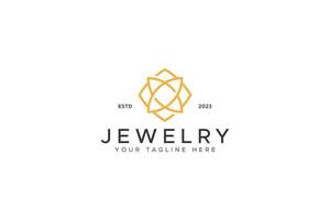 lusso premio gioielleria astratto geometrico cristallo e pietra preziosa oro logo concetto vettore