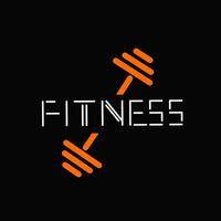 forte e energizzante fitness Palestra logo design vettore