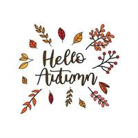 ciao autunno logo vettore