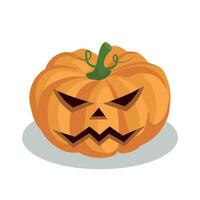 Halloween zucca isolato su un' bianca sfondo. il principale simbolo di il Halloween vacanza. arancia zucca. vettore illustrazione