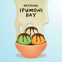 nazionale spumoni giorno design modello bene per celebrazione. spumoni illustrazione. eps 10. ghiaccio crema vettore illustrazione.