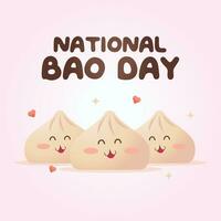 nazionale bao giorno design modello bene per saluto. bao vettore design. bao illustrazione. piatto bandiera modello. eps 10.