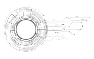 hi-tech cerchio digitale futuristico tecnologia vettore