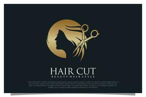 taglio di capelli logo design elemento vettore per il tuo attività commerciale