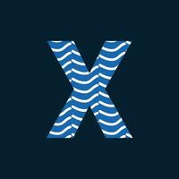 X lettera logo o X testo logo e X parola logo design. vettore
