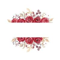 mazzo con marrone Rose. floreale design decorazione per saluto carta o nozze. vettore