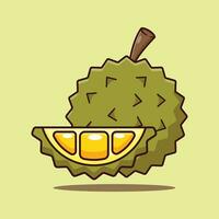 durian cartone animato vettore illustrazione.