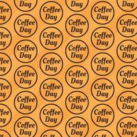internazionale caffè giorno modello senza soluzione di continuità sfondo vettore