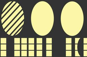 brutalismo grafico design di vettore manifesto copertina disposizione fatto con vettore astratto elementi e geometrico forme, utile per manifesto arte, sociale media, decorativo stampe, buio grigio e giallo colori