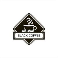 nero caffè Vintage ▾ logo design. retrò logo. caffè logo modello. modificabile ictus vettore