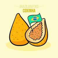 coxinha de Franco, Galinha, pollo brasiliano cibo - fritte vettore