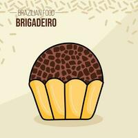 Brigadeiro brasil - brasile - brasiliano cioccolato cibo vettore