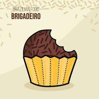 Brigadeiro brasil - brasile - brasiliano cioccolato cibo vettore