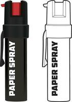 difesa Pepe spray illustrazione polizia Pepe spray vettore Immagine