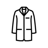 laboratorio cappotto ingegnere linea icona vettore illustrazione