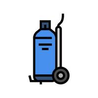cilindro scambio gas servizio colore icona vettore illustrazione