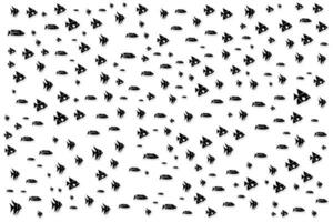 senza soluzione di continuità nero mare pesce artistico tessile struttura modello su bianca sfondo vettore