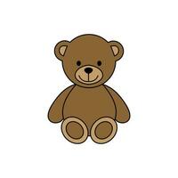 orsacchiotto orso icona vettore. bambino orso illustrazione cartello. giocattolo orso simbolo o logo. vettore
