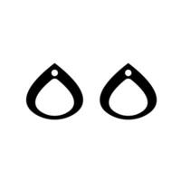 orecchini icona vettore impostare. lacrima orecchini illustrazione cartello collezione. bigiotteria simbolo o logo.