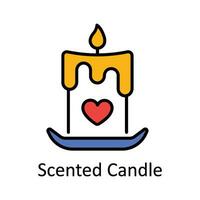 profumato candela pieno schema icona design illustrazione. arte e mestieri simbolo su bianca sfondo eps 10 file vettore