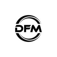 dfm logo disegno, ispirazione per un' unico identità. moderno eleganza e creativo design. filigrana il tuo successo con il Impressionante Questo logo. vettore