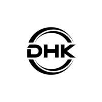 dhk logo disegno, ispirazione per un' unico identità. moderno eleganza e creativo design. filigrana il tuo successo con il Impressionante Questo logo. vettore