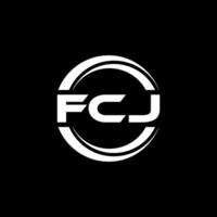 fcj logo disegno, ispirazione per un' unico identità. moderno eleganza e creativo design. filigrana il tuo successo con il Impressionante Questo logo. vettore