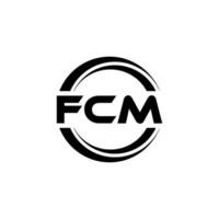 fcm logo disegno, ispirazione per un' unico identità. moderno eleganza e creativo design. filigrana il tuo successo con il Impressionante Questo logo. vettore