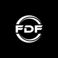 fdf logo disegno, ispirazione per un' unico identità. moderno eleganza e creativo design. filigrana il tuo successo con il Impressionante Questo logo. vettore