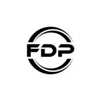 fdp logo disegno, ispirazione per un' unico identità. moderno eleganza e creativo design. filigrana il tuo successo con il Impressionante Questo logo. vettore