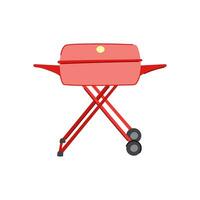 picnic griglia bbq cartone animato vettore illustrazione