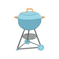 fuoco griglia bbq cartone animato vettore illustrazione