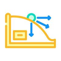 cinematica teoria meccanico ingegnere colore icona vettore illustrazione