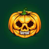 pumking cranio vettore illustrazione